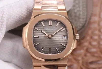 Patek Philippe Nautilus 5711 1R-001 PPF Factory 1:1 Best Edition Replica Watch V4 Rose Gold Brown Dial Swiss Cal.324 SC